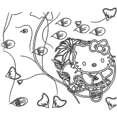 Hello Kitty Dancing Coloring Pages_image