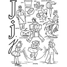 J Alphabet Coloring Pages