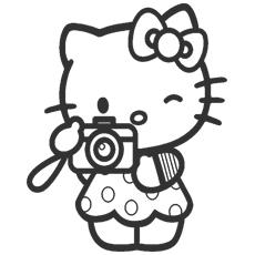 hello kitty classroom coloring page