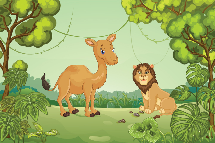 The Lion And The Camel Panchatantra story for kids