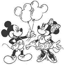 minnie and mickey mouse birthday coloring pages