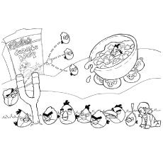 Naughty Pigs and the Cereal Bowl Coloring Pages