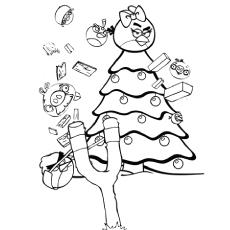 7600 Angry Birds Christmas Coloring Pages Pictures