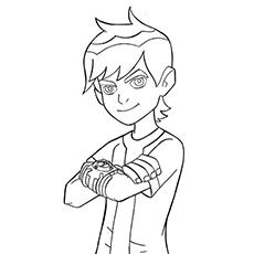 Smiling Ben 10 coloring page