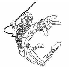 Spiderman With His Cobweb Coloring Pages