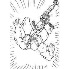 Spiderman Swung into Action with Villain coloring page