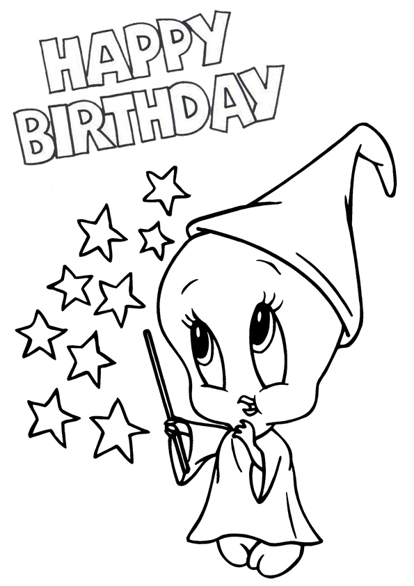 The-Tweety-Birthday-Page-coloring-page