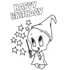 Tweety Birthday coloring page