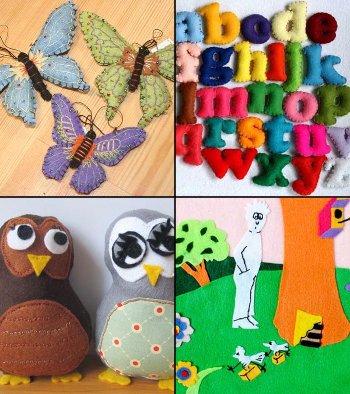 25 Easy DIY Felt Crafts, Projects and Free Patterns