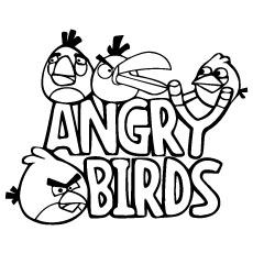 Angry Birds Title Poster Coloring Image