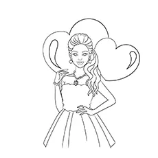 Barbie Valentine Dress Up Game coloring page_image