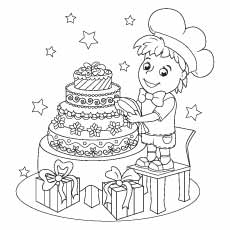 Birthday Greeting Card coloring page