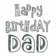 Happy Birthday Dad coloring page