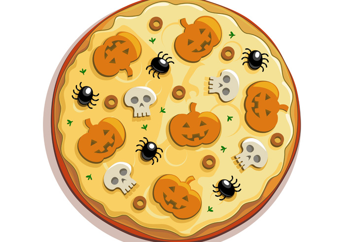 Spooky pizza Halloween food for kids