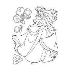 Princess Barbie Dancing Coloring Page