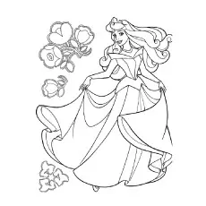 Princess Barbie Dancing Coloring Page_image