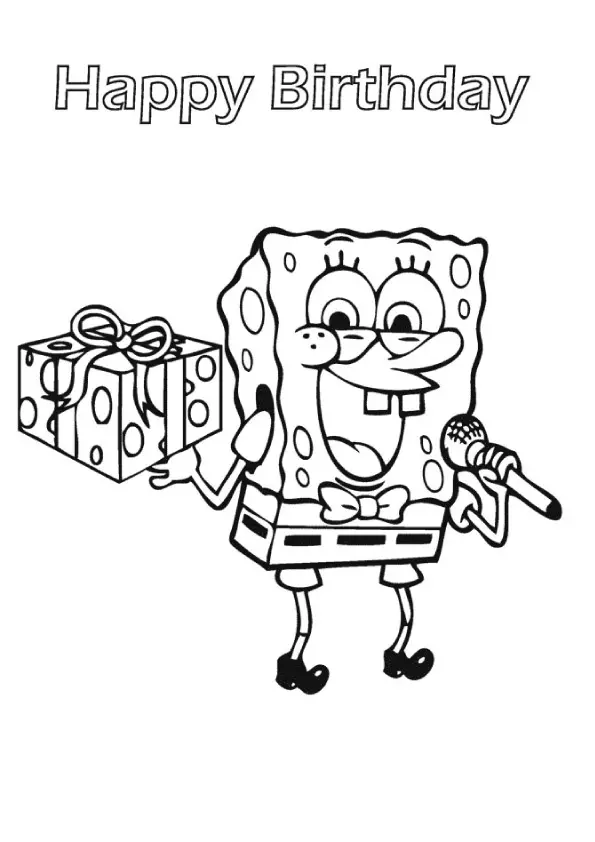 spongebob-with-birthday-gift