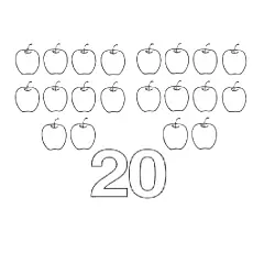 20 Smiling Apples coloring page_image