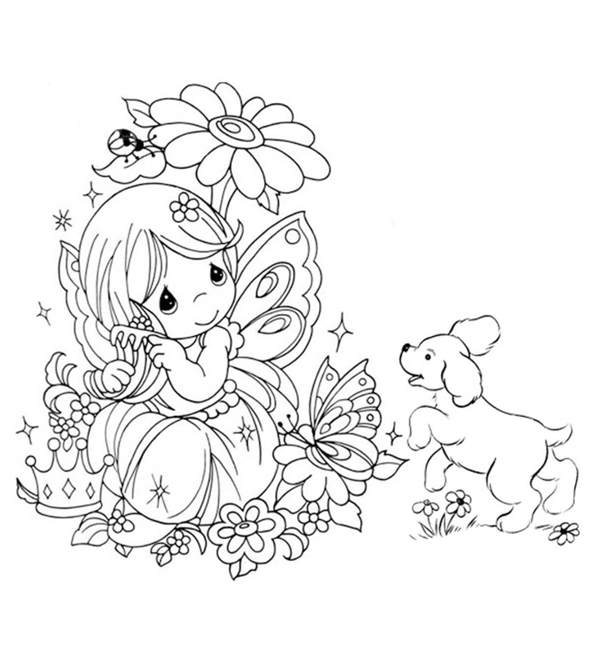 Realistic Fairy Adult Coloring Pages