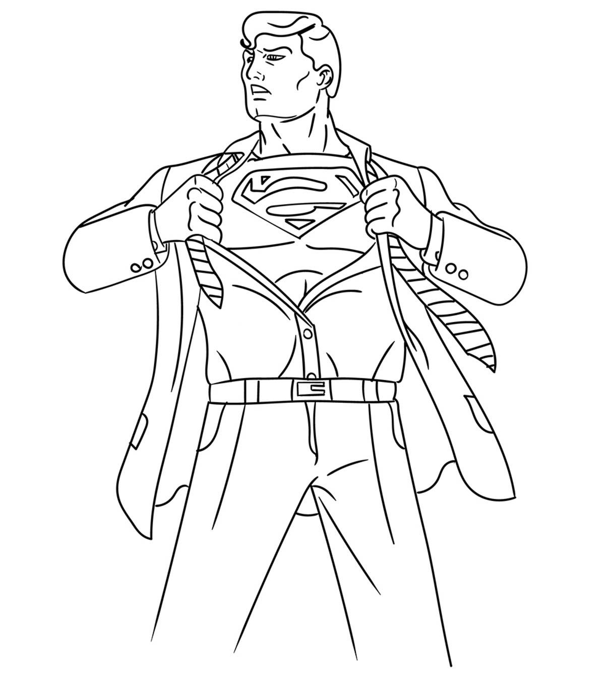 man of steel coloring page