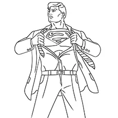 Changing to superman coloring pages