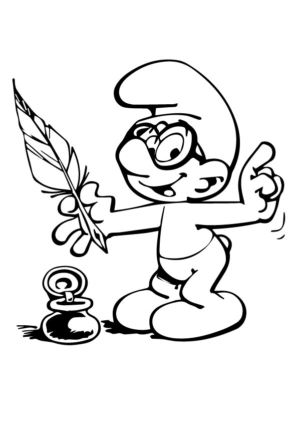 A-Funny-Smurf-Coloring-ink