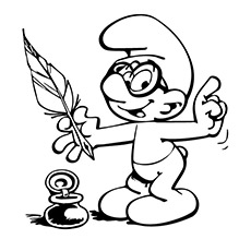 A-Funny-Smurf-Coloring-ink