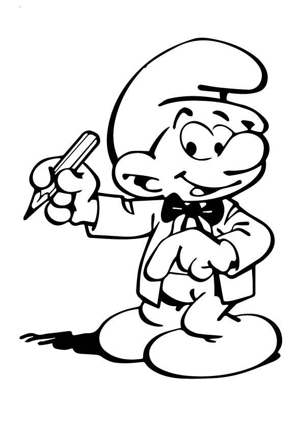A-Funny-Smurf-Coloring-pen