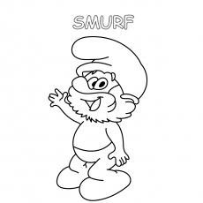 Papa smurf coloring page