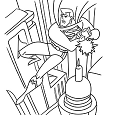A powerful a wrists of superman coloring page