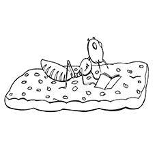 Ant Reading Book coloring page