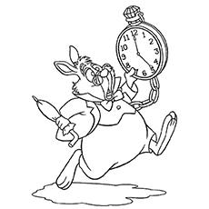 White Rabbit Coloring Page