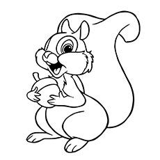 squirrel coloring page