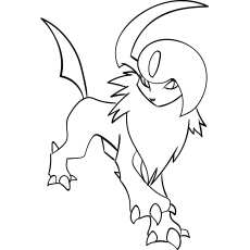Absol Pokemon coloring page