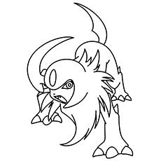 Absol Pokemon coloring page