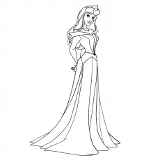 Sleeping beauty aurora coloring page
