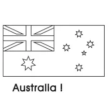 Australia Flag coloring page