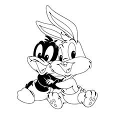 Baby Looney Tunes Bugs Bunny Coloring Pages