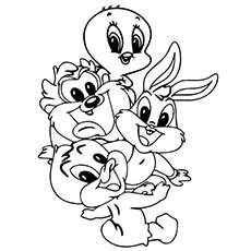 Baby Looney laughing Coloring Pages