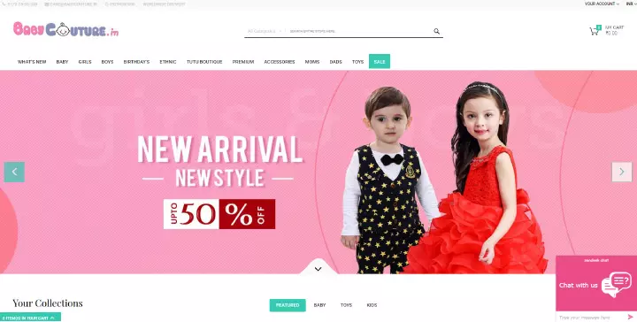 Best online clothing sites for kids in India, Babycouture