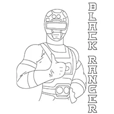 Black Ranger Power Rangers coloring page
