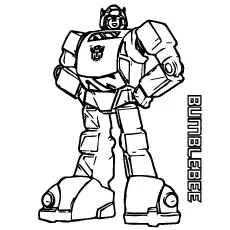 Bumblebee Transformers coloring page