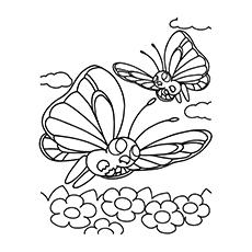 Butterfree Pokemon coloring page