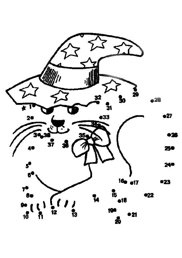 Cat-Wearing-Hat-Join-The-Dots