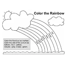 Identifying Rainbow coloring page