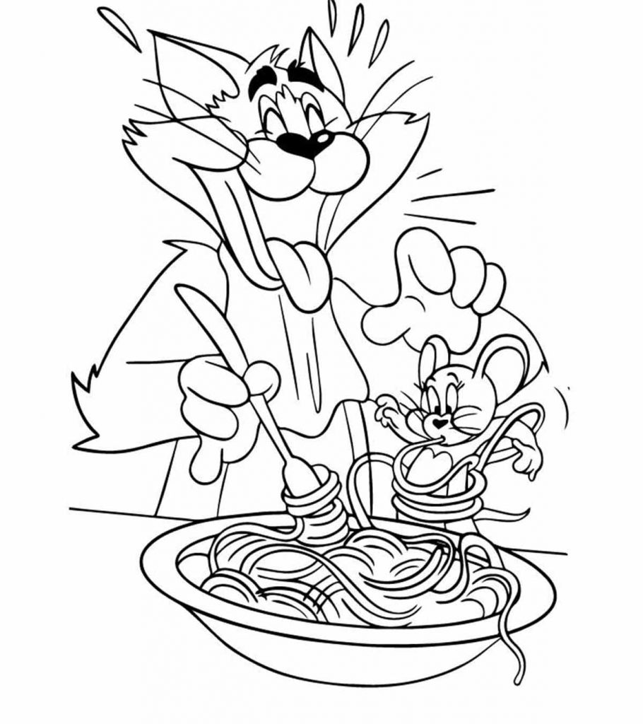 Top 20 Free Printable Tom And Jerry Coloring Pages Online