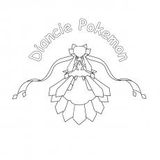 mega diancie coloring pages