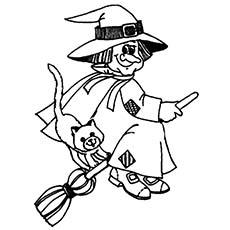 black cat coloring pages halloween for kids