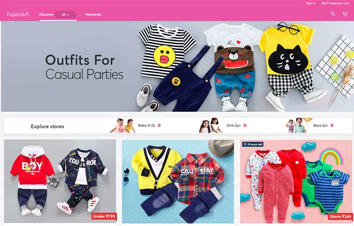Best online clothing sites for kids in India, Hopscotch