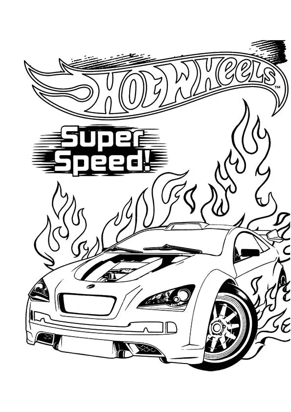 Hot-Wheels-Super-Speed-Coloring-Page-For-Kids